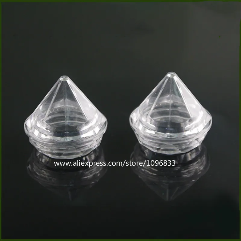 

50pcs/Lot 5ml 5g Clear Plastic Diamond Cream Box Cosmetics Sample Packing Bottle Nail Glitter Packaging Box Crystal Lip Balm Jar