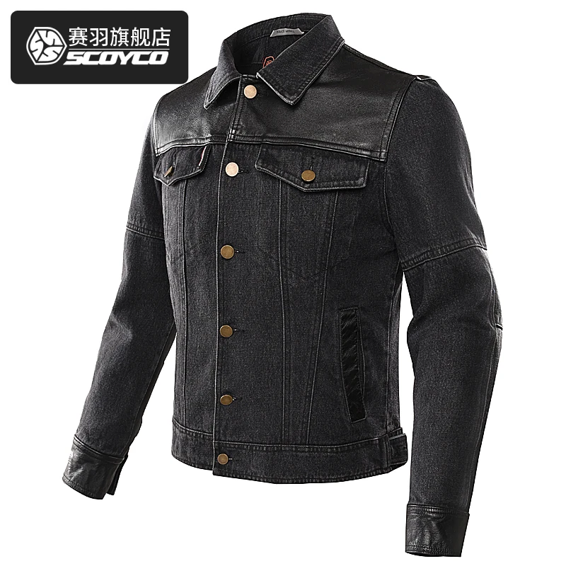 

NEW SCOYCO Motorcycle Jacket Spring Summer Men Denim Jacket Moto Motorbike Jean Jackets Chaquetas Outerwear Jaqueta Motoqueiro