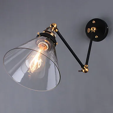 

Mini Incandescent Bulbs Wall lamp Light ,1 Light ,Vintage Taper Metal 220V,E26/E27