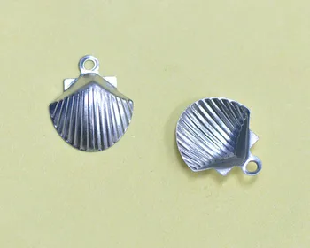 

10*12mm Tail Chain Shell Shape Pendant Little Charms Tags Stainless Steel Fashion Jewelry Accessories DIY Crafts Findings