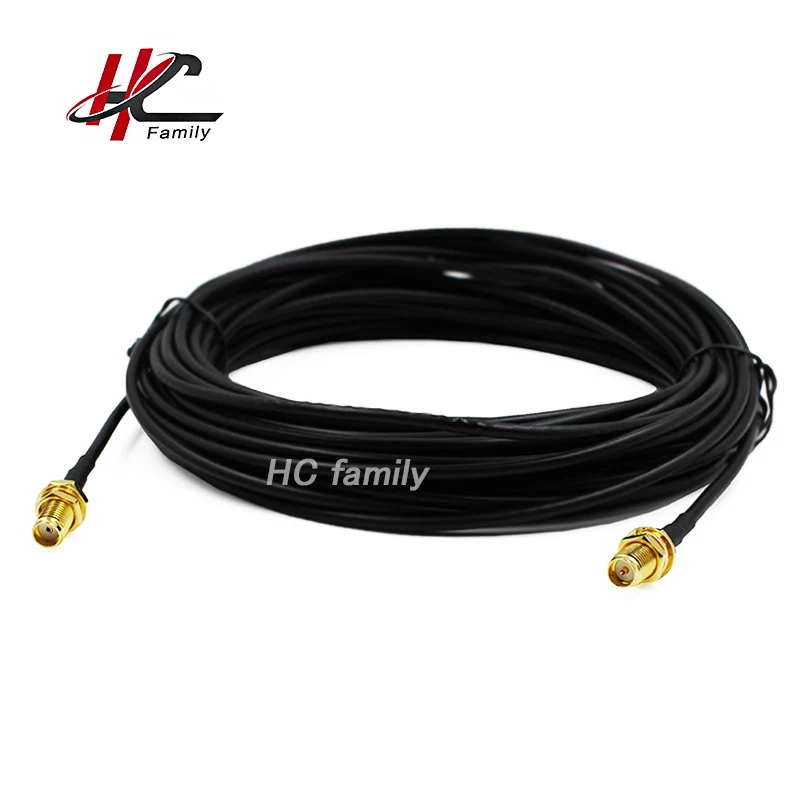 

10m 393in antenna cables RG174 RP SMA Female to RP SMA Female Bulkhead Cable