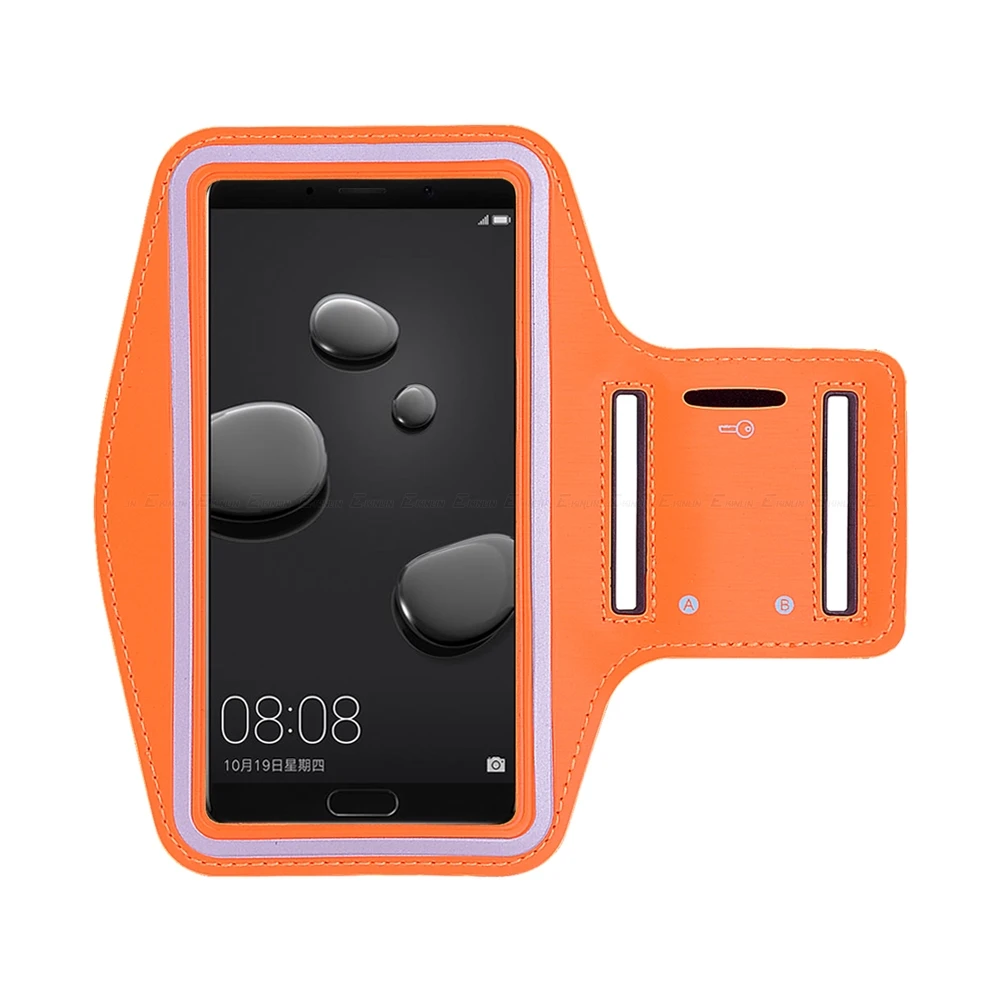 Спортивный Чехол для бега, езды на велосипеде, держатель для телефона, сумка для HuaWei mate RS S 7 8 9 10 30 20X5G Lite Pro, чехол с ремешком на руку - Цвет: Оранжевый