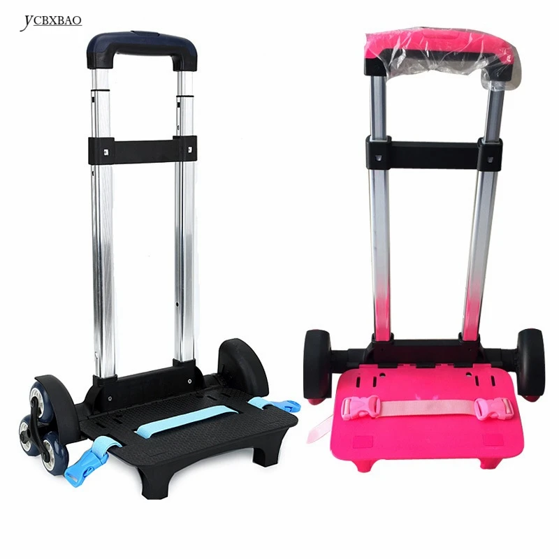 

3 Wheel Fold Pull Rod Bracket Roll Cart Trolley School Bags easy climb the stairs,Trolley School Bags