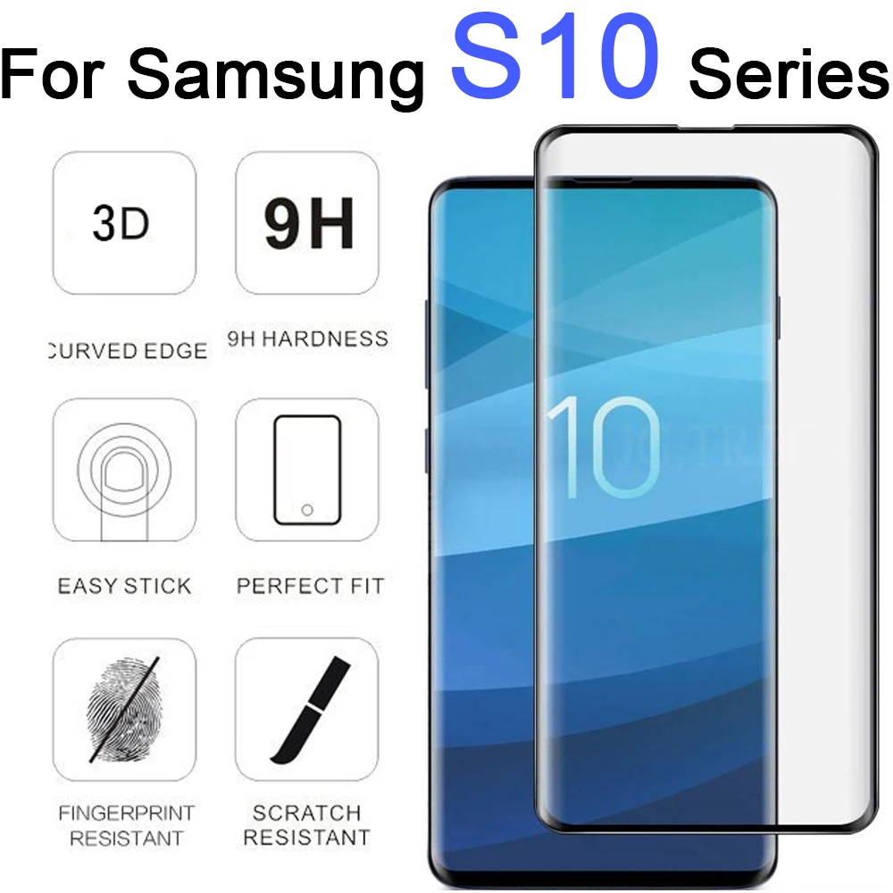 

Protective glass on for samsung galaxy s10 plus e s9 screen protector s 10 9 s10e tempered 9s 10s lite light sheet cam s10plus