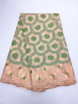 

(5yards/pc) High Quality African Polish Cotton Lace Fabric With Stone Swiss Lace Fabric For Both Man And Women Dress