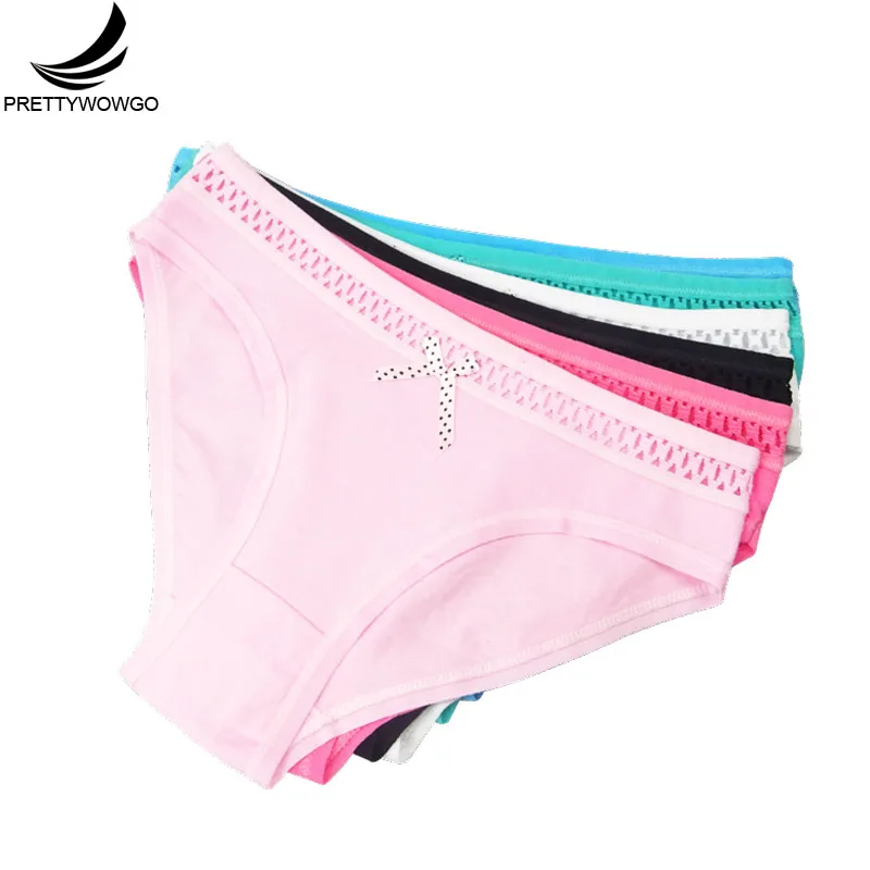 Prettywowgo 6 pcs/lot 2018 Hot Sale High Quality Hollow Out Cotton Panties For Ladies Sexy Women's Briefs 6788