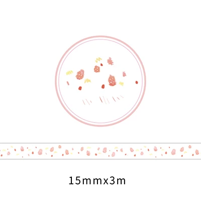 Zhiran Pet розовая клубника Васи декоративная лента Сделай Сам Скрапбукинг Маскировочная лента клейкая этикетка наклейка лента канцелярские принадлежности - Цвет: 01