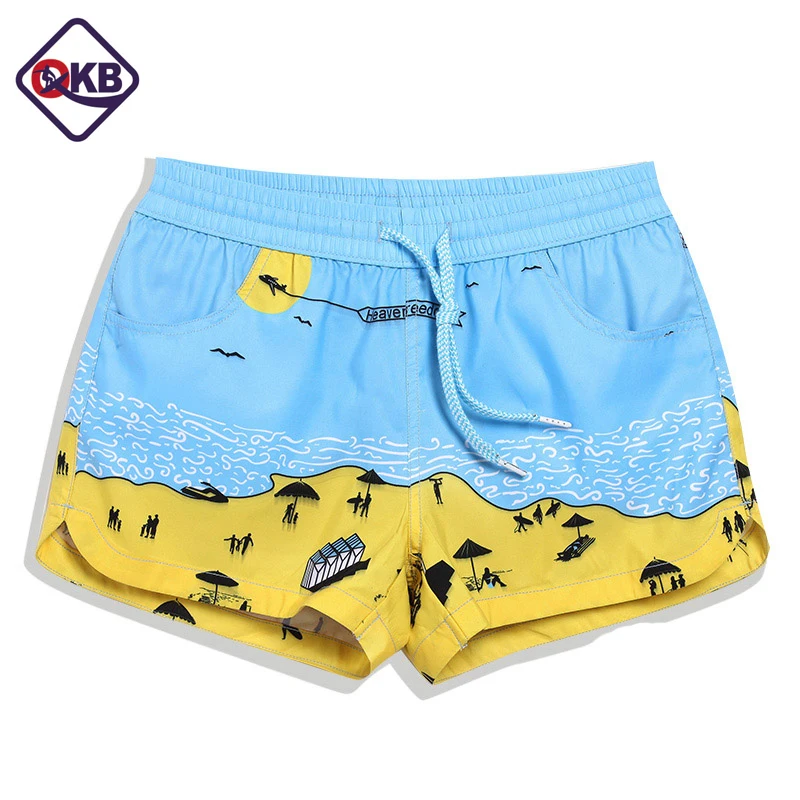 

QIKERBONG New Summer 2017 Lady Casual Bottom Fashion Plus Big Size Quick Drying Fitness Jogger Boxer Trunks Swimwear short