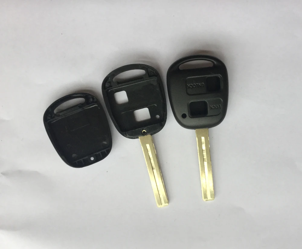 

10PCS 2 Buttons Remote Control key Shell For Toyota With TOY48 Long Blade FOB Key Blanks Case 46mm