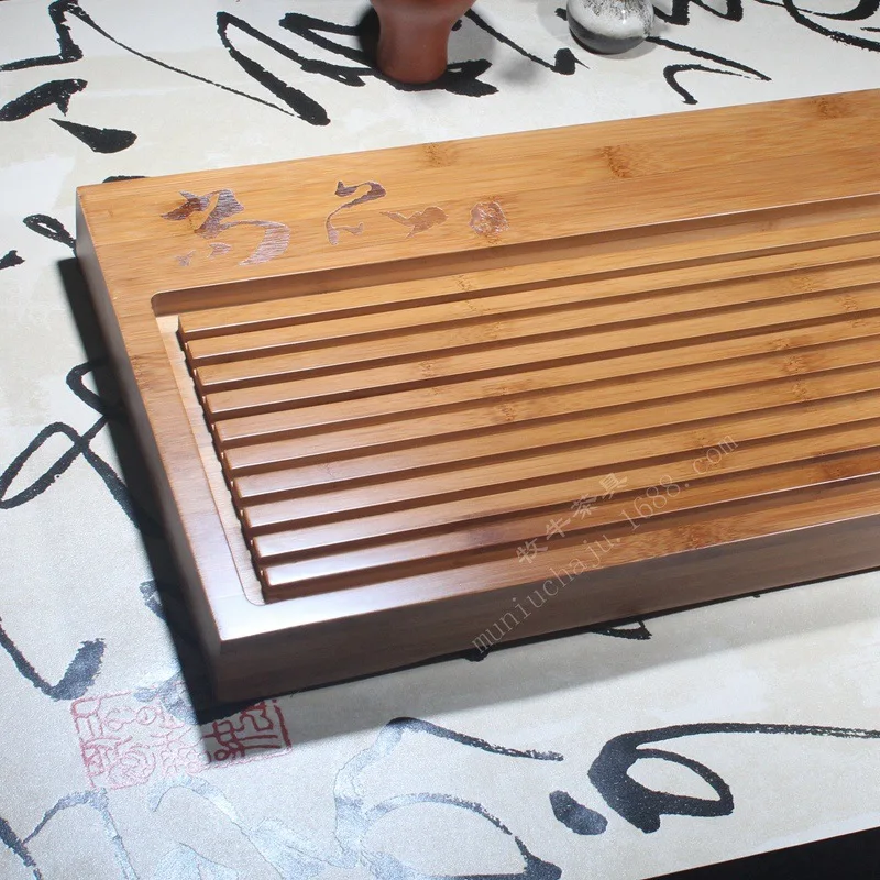 Yixing Kung Fu tea set bamboo tea tray Luxuries gift 54*24.5*4 store mixed batch