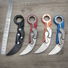 Прямая поставка, складной карманный нож karambit из нержавеющей стали+ ABS, портативный механический коготь счетчика, тактический спасательный резак