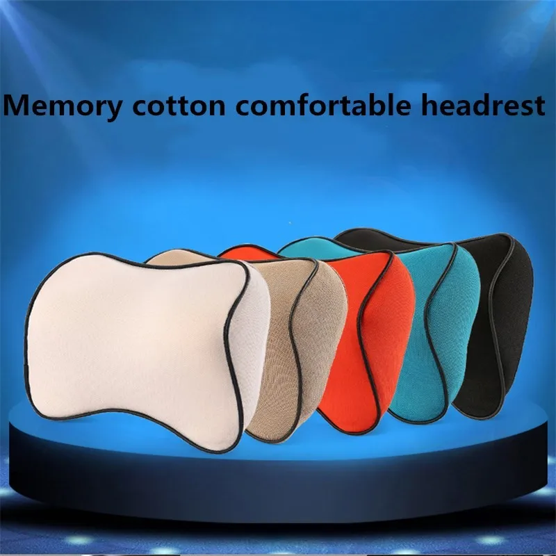 3D дышащая Автомобильная подушка для шеи подголовник подушка для шеи память хлопок поддержка для автомобильных сидений аксессуары для