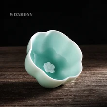 1 шт. Китайский Longquan Celadon, китайская гайвань, чайная чашка, чаша для чая, около 75 мл, цветочный слива, фарфоровый чайник, кофейная чашка, высокое качество