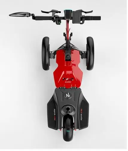 Sale 2018 800W Three wheels Off Road Electric Scooter Folding All terrain Skateboard Foldable E-Scooter with seat Removebale battery 1