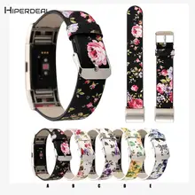 Ремешок для FitBit Charge 2 браслет кожаный узор умные аксессуары замена умные часы для фитнеса QIY23 DES