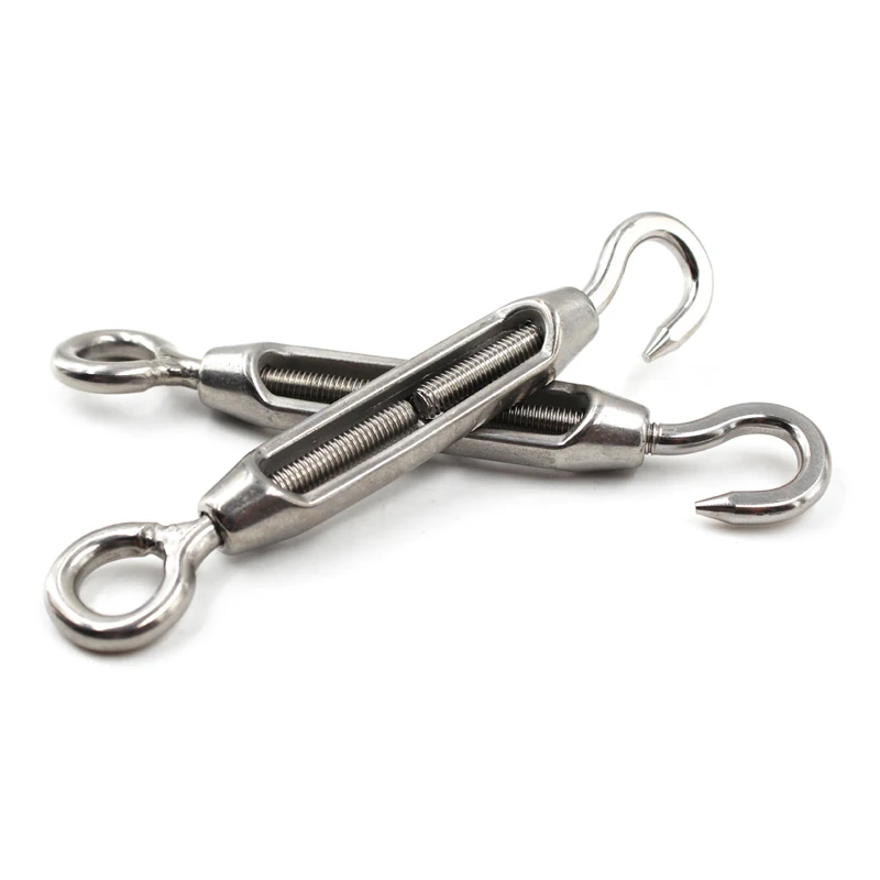 

M4/M5/M6/M8/M10/M12 Hook & Eye Turnbuckle Wire Rope Tension 304 Stainless Steel