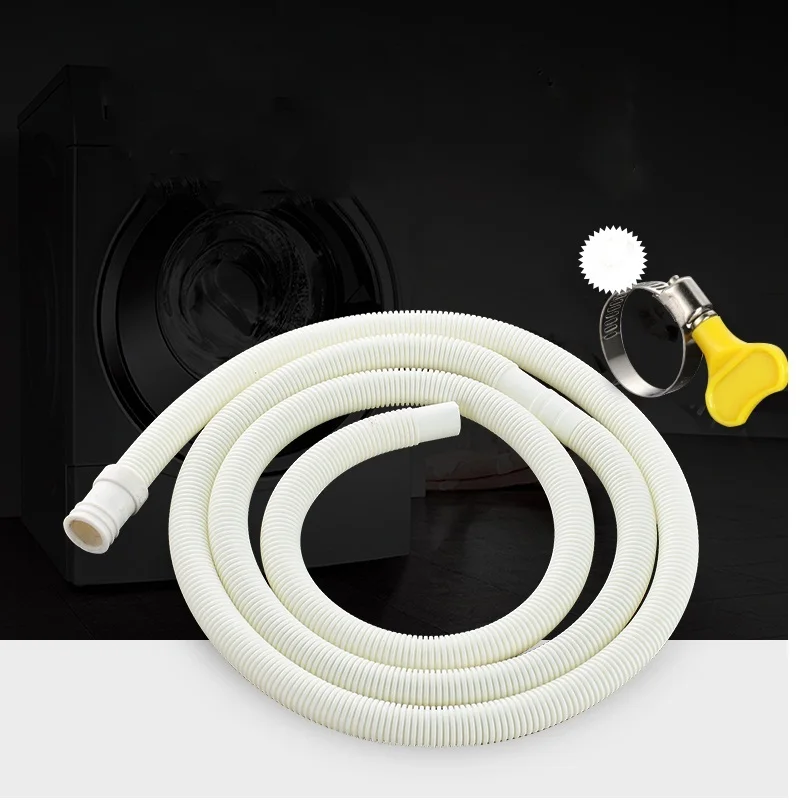 buy 1M 5M 15mm x 16mm White Drain Hose Pipe for Air Conditioner Or Washing Maching Inlet Pipe Plumbing Hoses