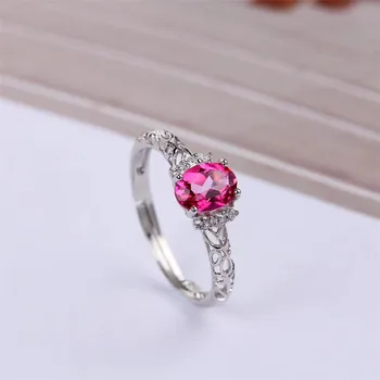

gemstone fine jewelry factory wholesale 10x16mm oval shape purple amethyst 925 sterling silver natural crystal ring for women