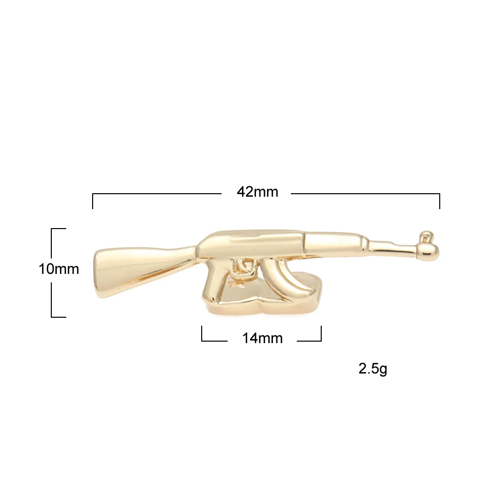 Пользовательский Fit Золотой цвет хип хоп ak 47 винтовка колпачок для гриля Топ грили Золото Серебро Цвет грили