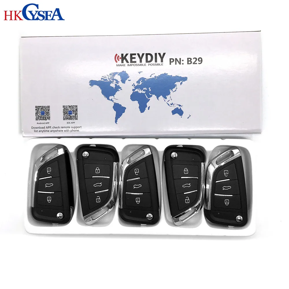 5 шт./лот KEYDIY новейший KD B29 3 кнопки Заготовка ключа замка зажигания автомобиля для KD900/KDMINI/KD-X2 программист ключей серии B пульт дистанционного управления