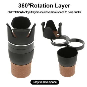 

Adjustable Car Cup Holder Vehicle Car Bottle Holder Auto 5 in 1 Drink