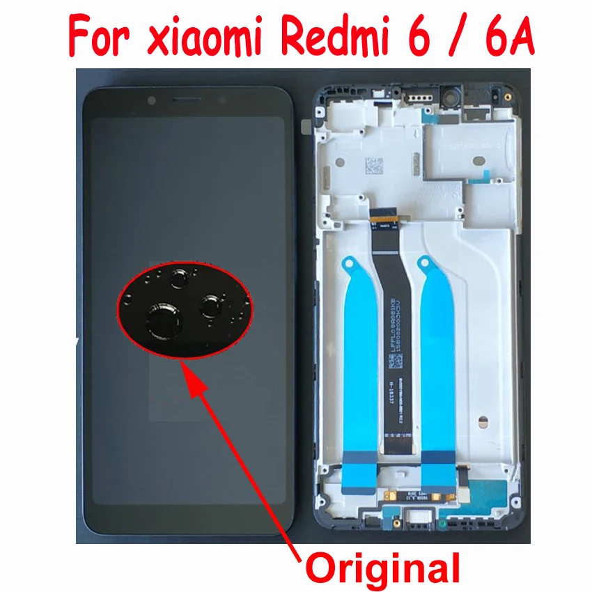 

Original For Xiaomi Redmi 6 6A Complete LCD Display Touch Screen Digitizer Assembly With Frame reaplcement Pantalla