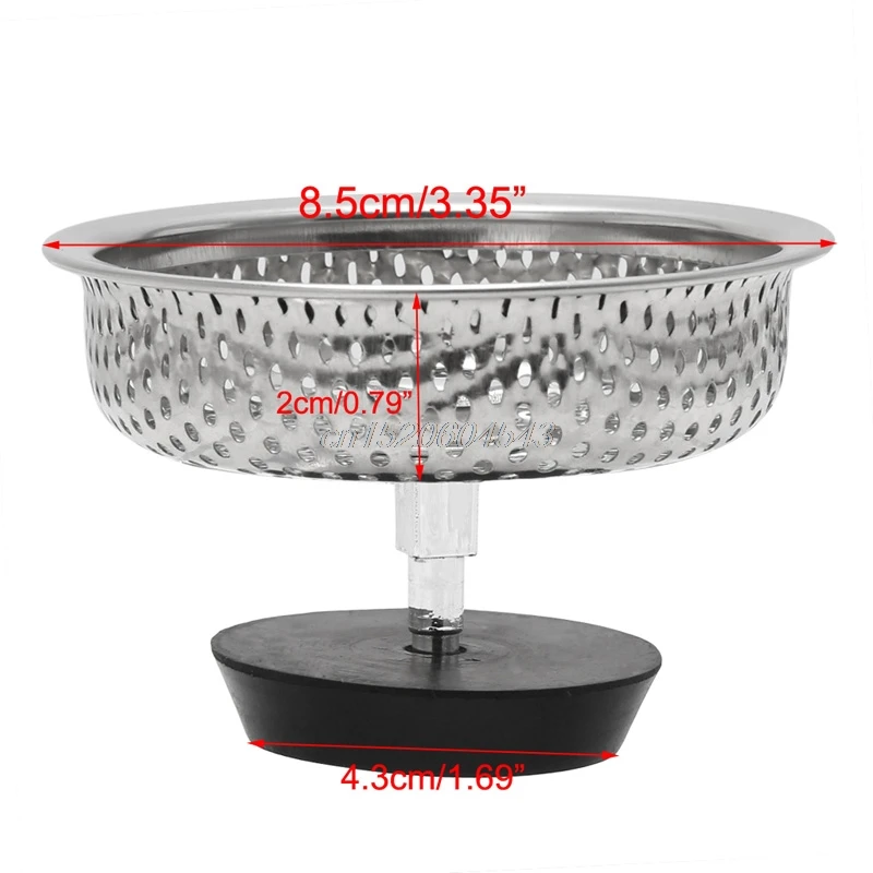 Stainless Steel Mesh Kitchen Sink Strainer Disposer Plug Drain Stopper Filter High Quality R06 &