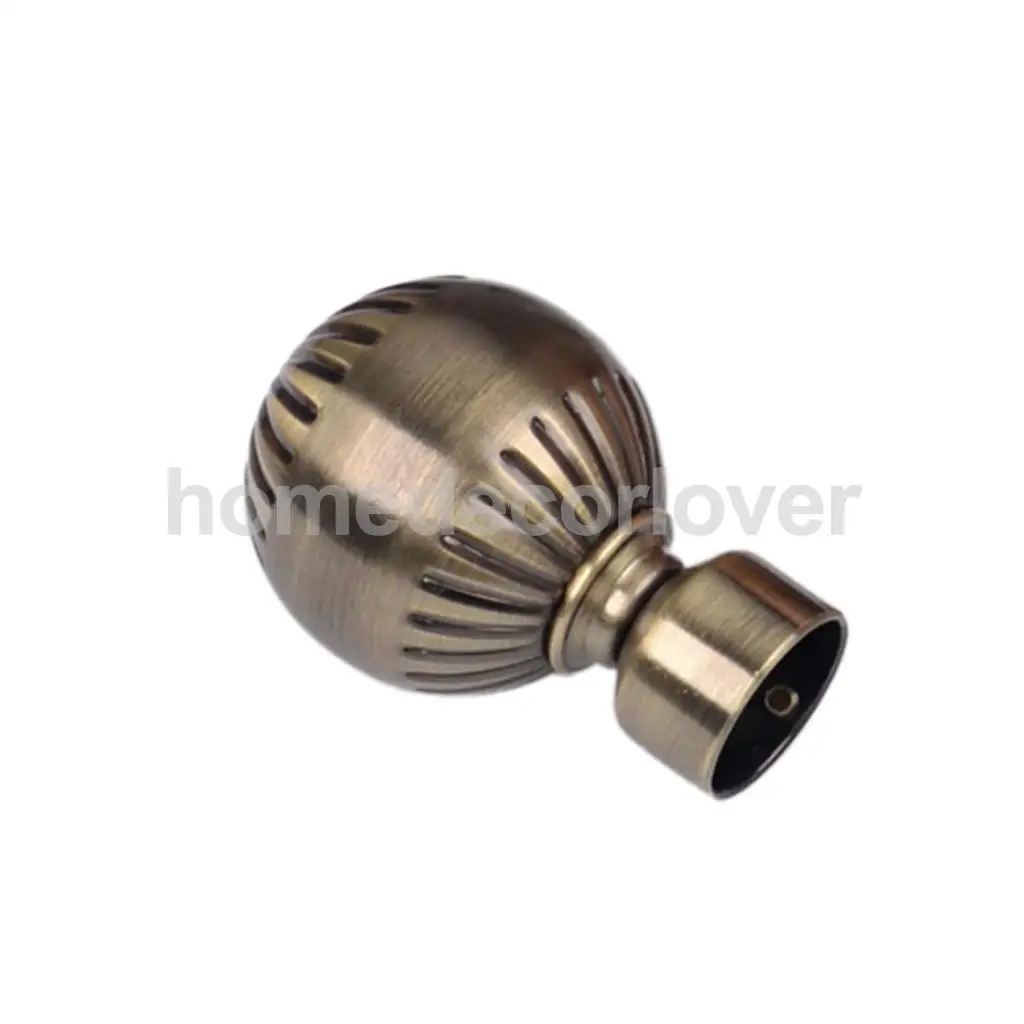 1 Piece Retro Curtain Pole Rod Finials Ends Heads 28mm