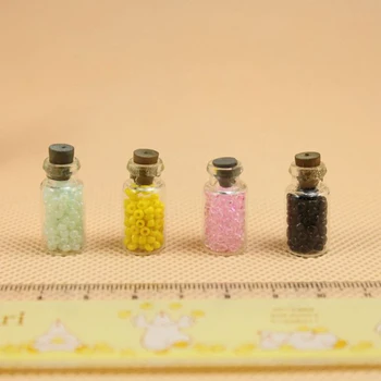 

A01-X241 children baby gift Toy 1:12 Dollhouse mini Furniture Miniature Dry glass bottle 4pcs/lot