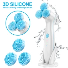 Водонепроницаемая электрическая Очищающая щетка для лица, лучшая передовая вращающаяся щетка для отшелушивания и глубокой очистки, антивозрастной массажер для лица