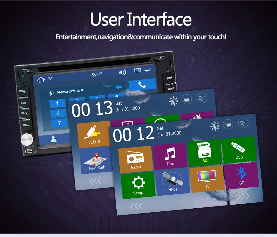 Top 6.2" 2 Din  universal Car dvd Player gps navigaton for Nissan/Hyundai Elantra/Sonata/Santa Fe/Verna/Tucson/Accent/I20 4