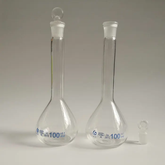 Прозрачная стеклянная мерная колба с пробкой 5 1000 мл|volumetric flask|glass flask2000ml flask |