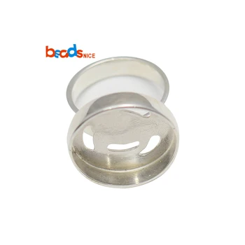 

Beadsncie ID38061 Fit 16.5mm Glass Cabochon Flat Base Adjustable Cabochon Cameo Settings Tray Round Pad Ring Settings