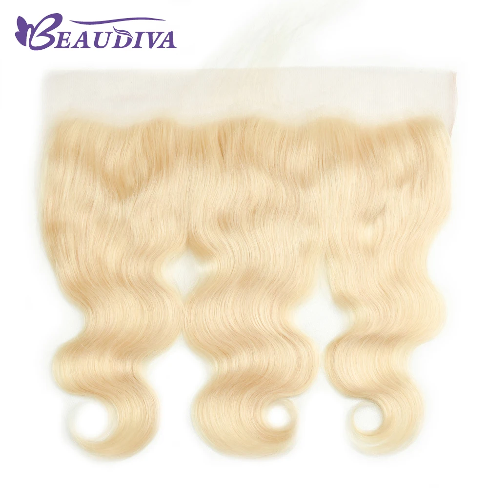 BEAUDIVA HAIR Brazilian Virgin Human Hair 613 Blonde Lace Frontal Closure Free Part Body Wave 13x4 Bleached Knots Baby Hair body-wave : image BEAUDIVA HAIR Brazilian Virgin Human Hair 613 Blonde Lace Frontal Closure Free Part Body Wave 13x4 Bleached Knots Baby Hair body-wave