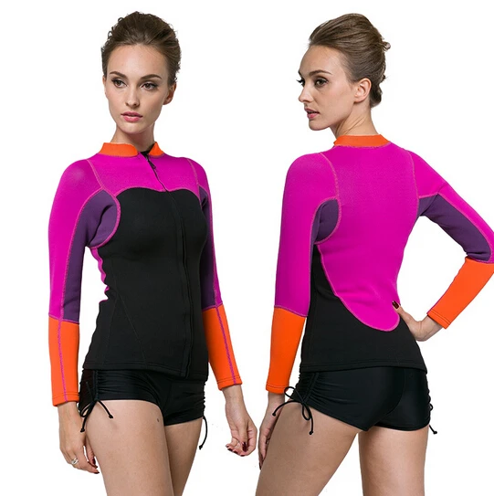 SBART 2017 Neoprene Wetsuit Shirt 2MM Women Swim Shirt Long Sleeve Top Swimming Surfing Wetsuits Neopren