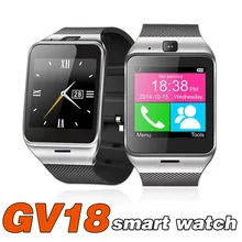 GV18 Montre Intelligente NFC Mobile Téléphone Bluetooth Smartwatch le Sommeil D’alarme Anti-perte Caméra À Distance Pour Android IOS Imperméable PK Q18 Y1