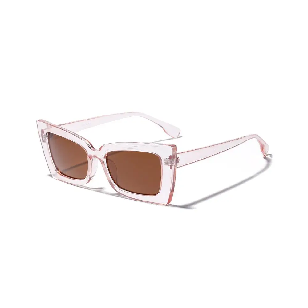 Модные прозрачные плоские яркие цвета мужские Квадратные Солнцезащитные очки женские роскошные брендовые дизайнерские женские солнцезащитные очки супер очки как у звезд FML - Цвет линз: pink