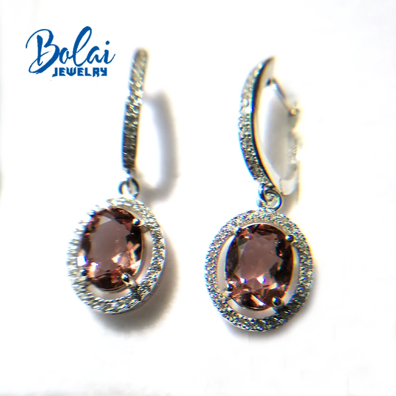 Bolaijewelry, серьги Дианы из зултанита, меняющие цвет, серебро 925 пробы, Женские Ювелирные изделия с драгоценным камнем, лучший подарок