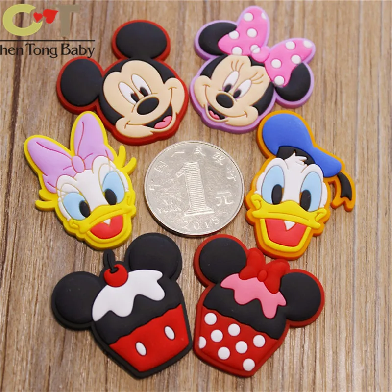 

43% Wholesale 50pcs/lot Minnie mickey Chip Dale daisy duck soft plastic decoration accessories DIY toys 3CM XY247 WJ05
