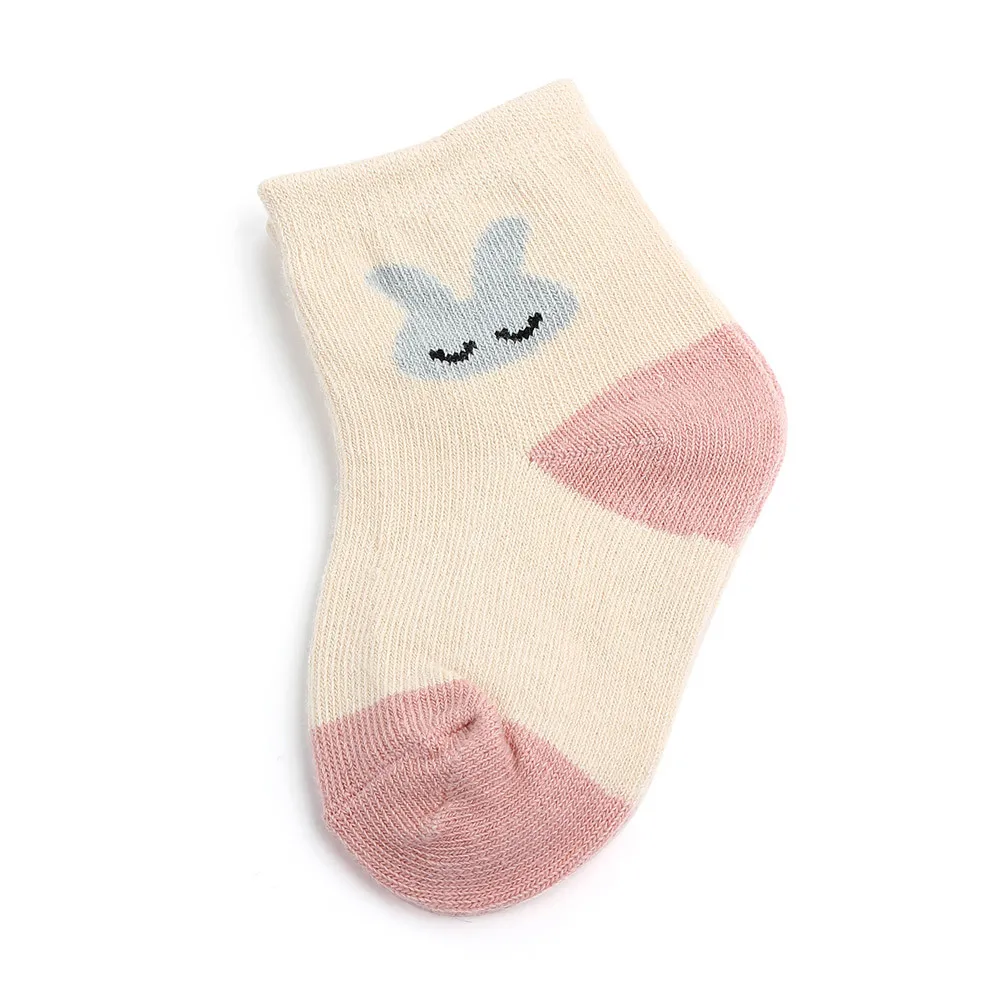 1 пара, весна-осень, новые модные хлопковые носки унисекс с милым мультяшным кроликом для новорожденных, яркие цвета, носки для малышей