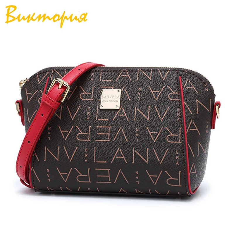 

CHARA'S BAG brand women's Shoulder Bags 2019 Fashion new PVC messenger bags Letter texture high quality Shell Bags women