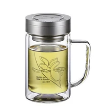 Офисная прозрачная двойная лента для стеклянной крышки для бутылок для воды прозрачная чайная чашка taza Vetro чайники Garrafa De Vidro питьевые чашки 50M2001