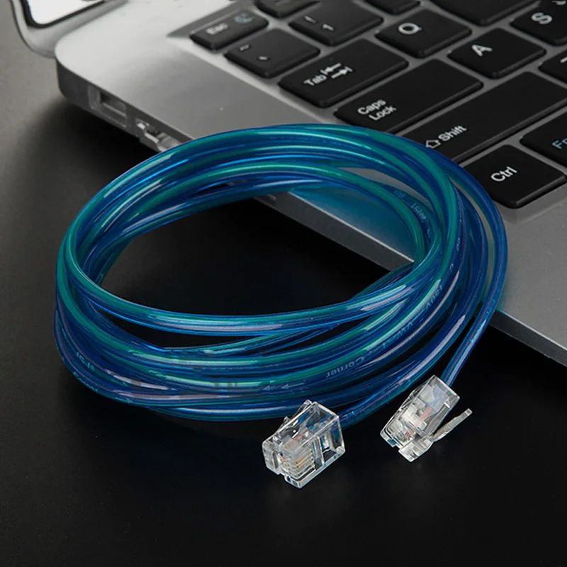6P4C RJ11 طويل نوع النحاس سلك ADSL مودم الهاتف حجم كابل الهاتف موصل 1-80 متر