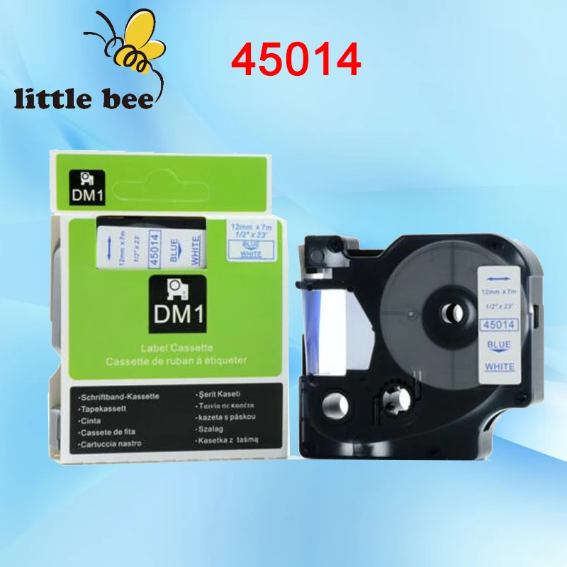Совместимость с клейкой лентой DYMO d1 Blue on White для LabelManager Makers 1/2 &quotw x 23 ft. (DYMO D1 45014) |