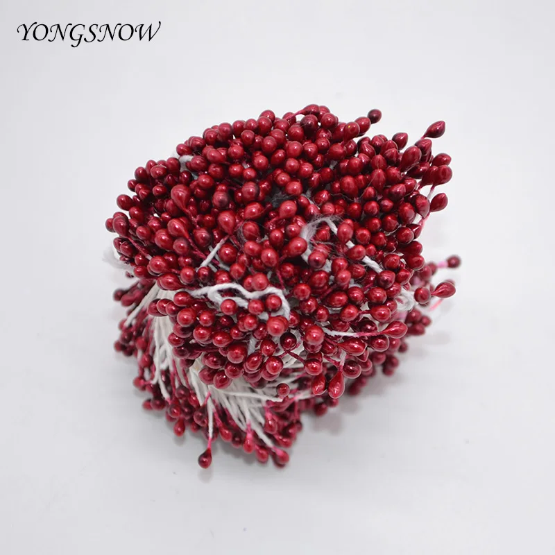 3mm Mini Flower Stamens Artificial Stamen DIY Handmade Wreath Wedding Party Decoration Scrapbooking Crafts 250Pcs/lot
