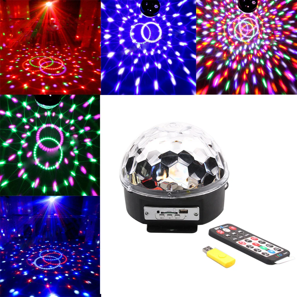 

Voice Control Christmas Laser Projector Stage Light MP3 IR Remote Digital RGB LED Crystal Magic Ball DJ Bar Light #LO