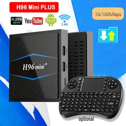 Smart tv box H96 Мини плюс Android 7,1 Amlogic S905W 2 ГБ Оперативная память 16 ГБ Встроенная память 2.4g wifi 4 К HEVC h96 max h96 mini + телеприставки ip tv Box