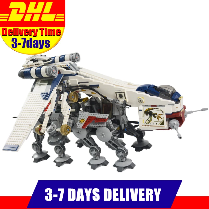 

LEPIN 05053 Star Republic Dropship with AT-OT Walker Model Building Kit Set Blocks Bricks Toy Compatible Legoinglys 10195
