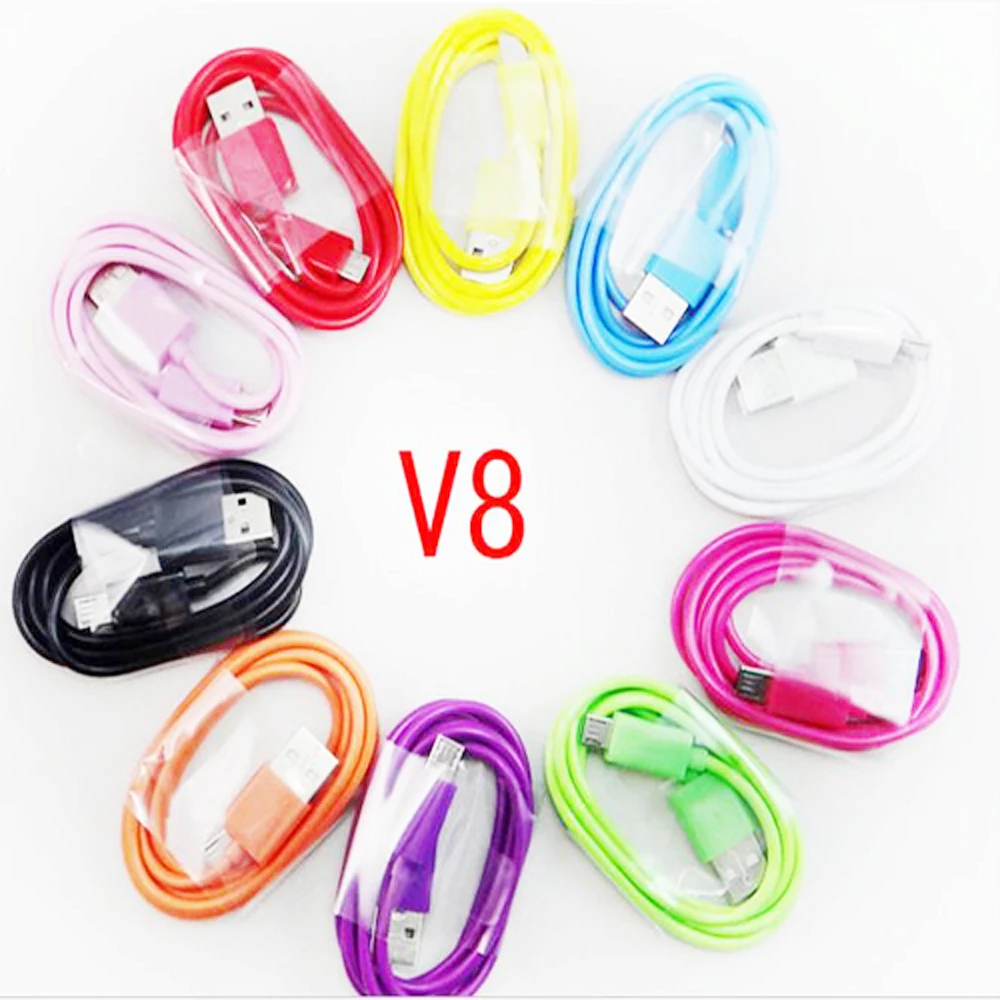XRHYY Colorful Charging Cable Fast Charge V8 Wire Micro USB Data Cable For Samsung Sony LG Nexus HTC Android Smartphones&Android