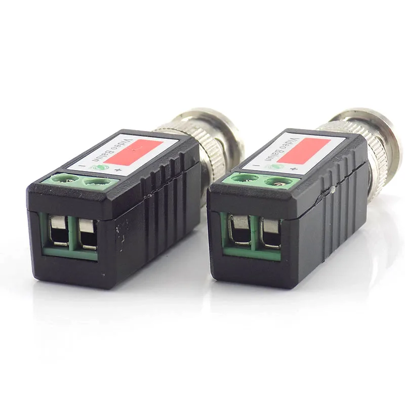 Gakaki 2pcs Cctv Twisted Bnc Passive Video Balun Transceiver Bnc Male Coax Cat5 Camera Utp Cable Coaxial Adapter For Cctv Camera